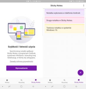 onenote sticky notes android tablet